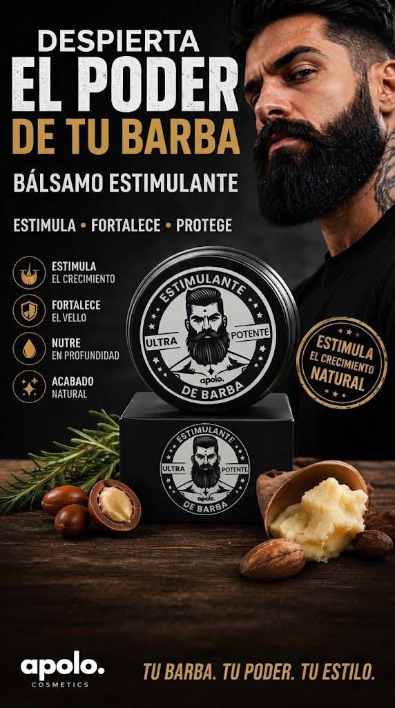 Apolo Ultra — Estimulante de Barba para Hombres