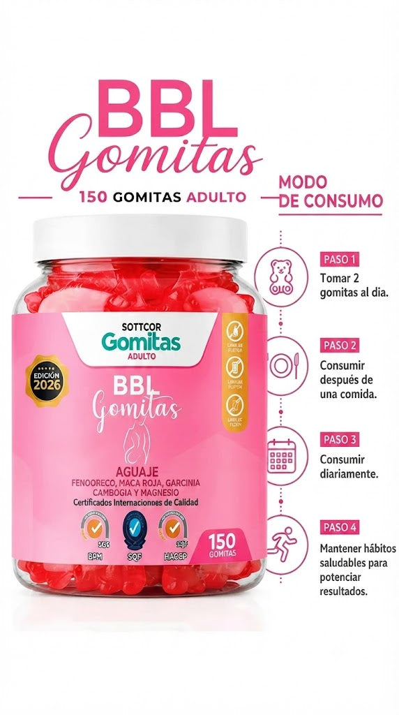 Aguaje BBL para Adultos Gomitas Sottcor