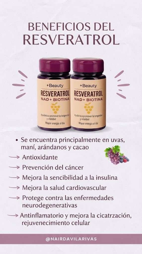 Resveratrol + Beauty NAD+ Biotina