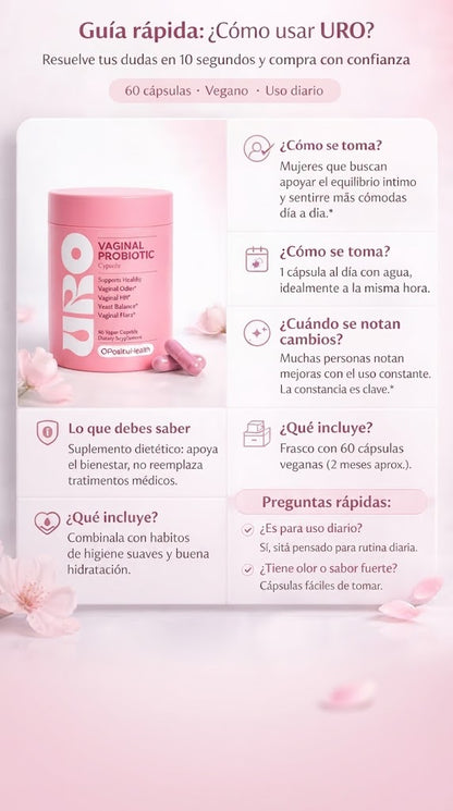 Uro Vaginal Probiotic — Flora Íntima en Equilibrio