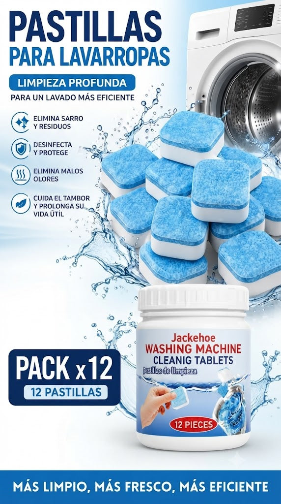 Pastillas Limpia Lavadora x12 Jackehoe