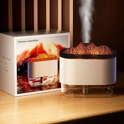 Humidificador Volcán con Luz LED - Ambiente Fresco y Decorativo