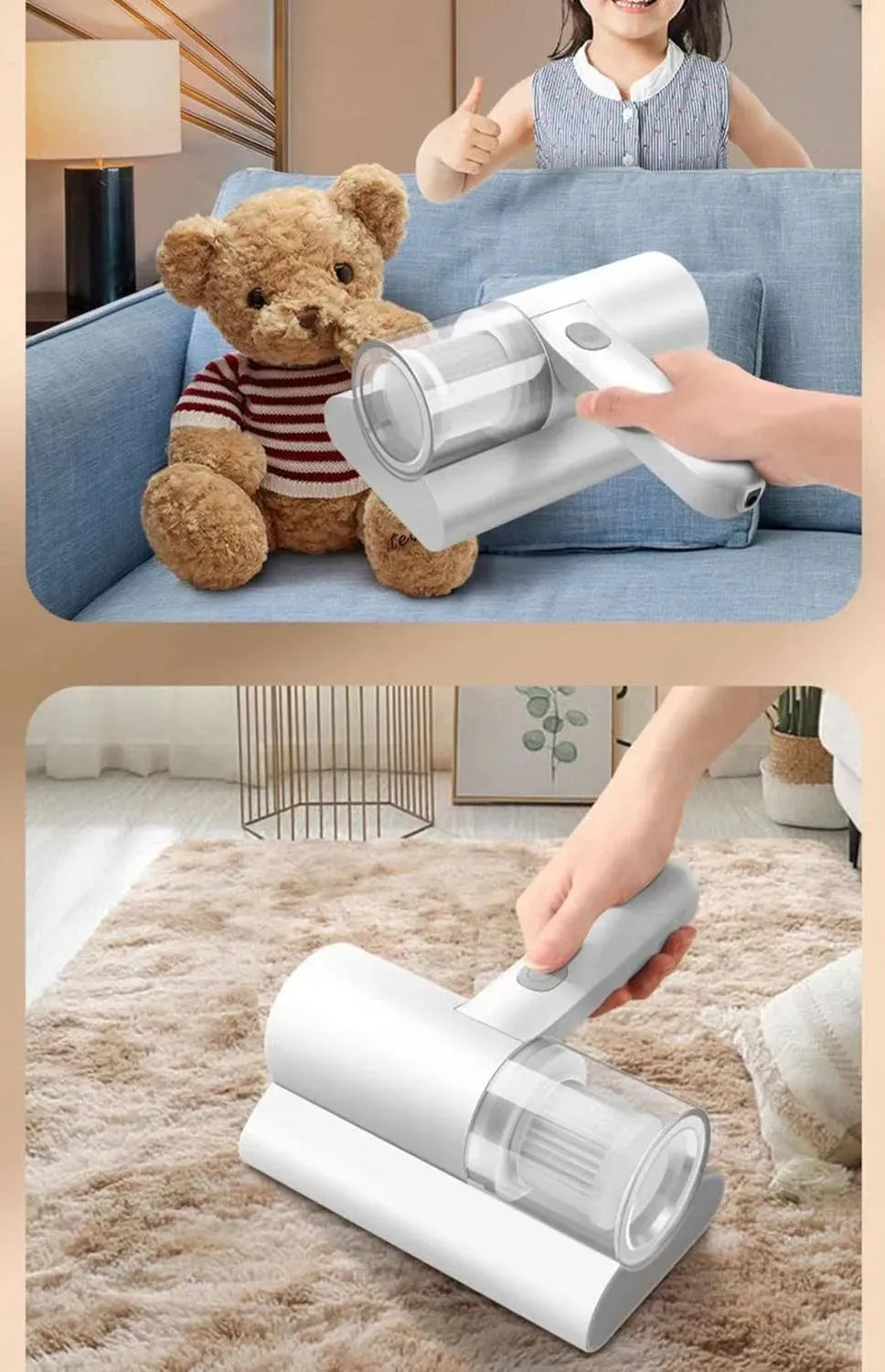 Aspirador UV para Colchones y Almohadas - Limpieza Profunda con Luz UV