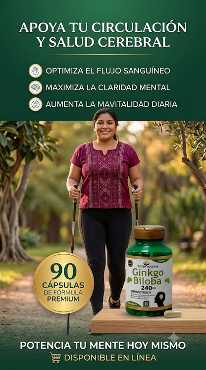 💚 Ginkgo Biloba 240 mg — System Nutriti | Memoria & Concentración