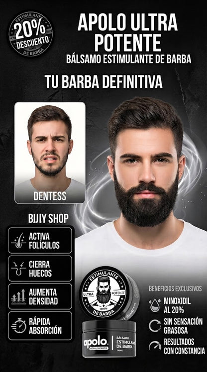 Apolo Ultra — Estimulante de Barba para Hombres