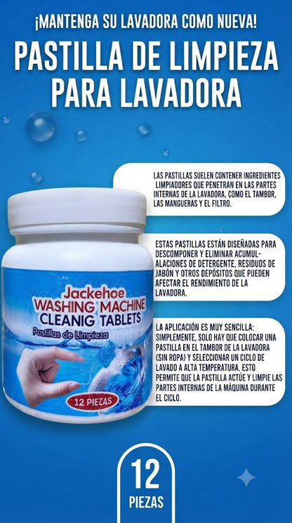 Pastillas Limpia Lavadora x12 Jackehoe