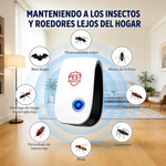 Repelente Ultrasónico de Plagas — Elimina Ratones, Insectos