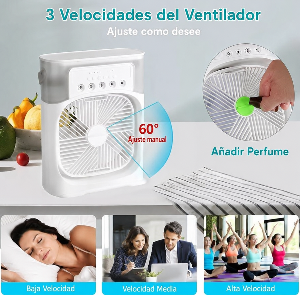 Ventilador Aire Acondicionado Portátil - Frío Instantáneo sin Instalación